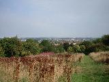 Gloucester, with Malvern Hills in background..Click to see larger..